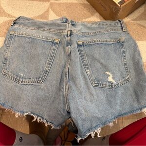 Agolde Light Blue Denim Women Shorts